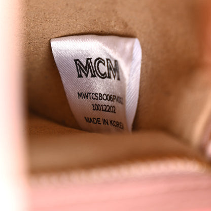 MCM Calfskin Mini Munchen Tote Pink Blush 7 of 10