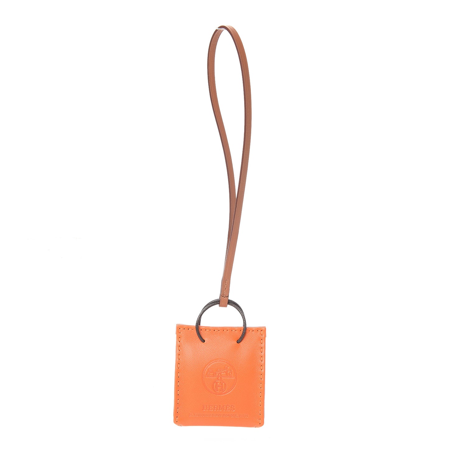 Milo Lambskin Swift Shopping Bag Charm Feu Gold