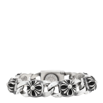 Chrome Hearts Sterling Silver Maltese Cross Link Bracelet 1 of 3