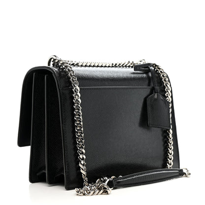 Saint Laurent Coated Bark Calfskin Medium Monogram Sunset Black 3 of 13