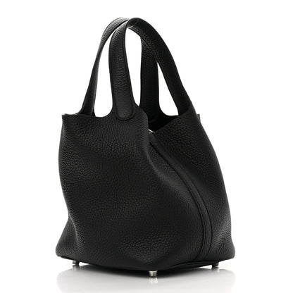 Hermes Taurillon Clemence Picotin Lock 18 PM Black 3 of 11