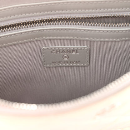Chanel Iridescent Crumpled Calfskin CC Ripples Medium Cosmetic Case White 6 of 9