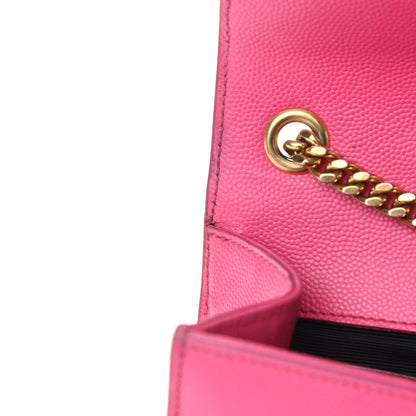 Saint Laurent Grain De Poudre Small Monogram Kate Satchel Bubblegum 12 of 12