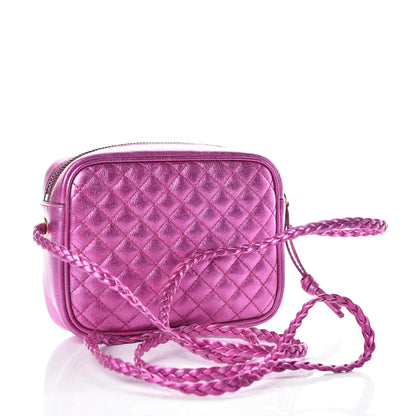 Gucci Laminated Nappa Trapuntata Mini Zumi Shoulder Bag Fuxia 3 of 10
