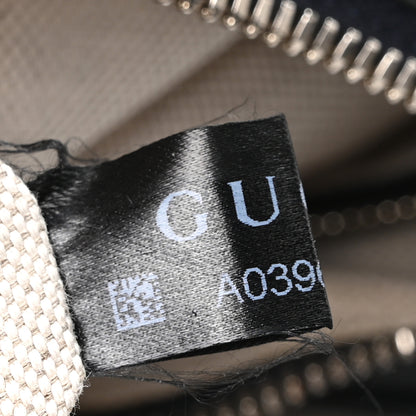 Gucci GG Supreme Monogram Textured Calfskin Web Large Attache Shoulder Bag Beige Blue 7 of 10