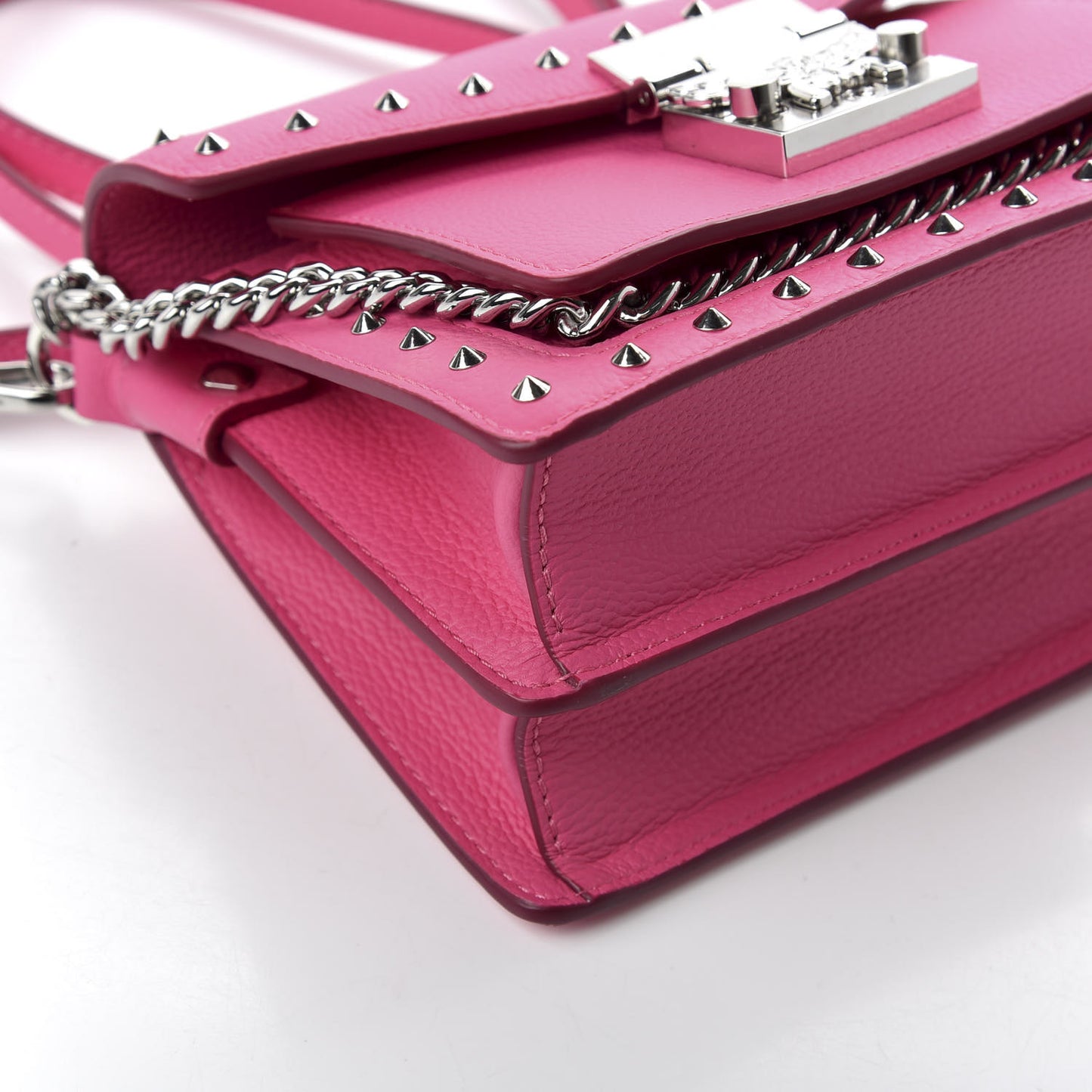Calfskin Studded Mini Patricia Crossbody Bag Sugar Pink