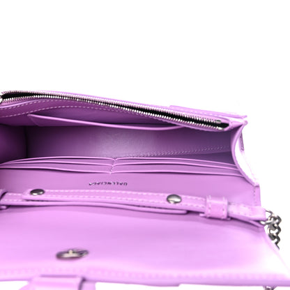 Balenciaga Shiny Box Calfskin Tonal B Hourglass Chain Bag Liliac 5 of 7