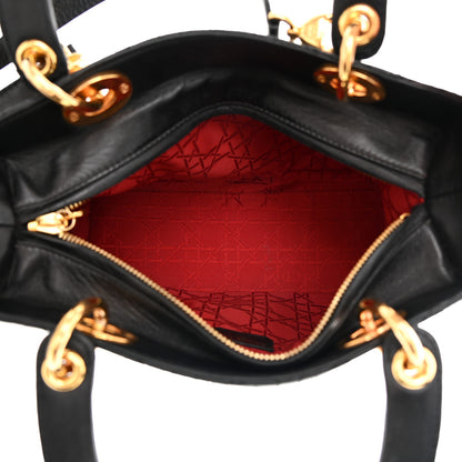Christian Dior Lambskin Cannage Medium Lady Dior Black 5 of 19