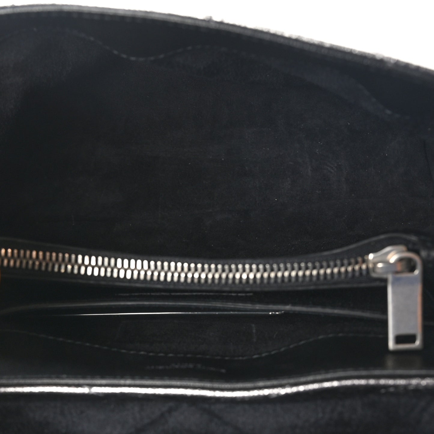 Metallic Calfskin Y Quilted Monogram Small Loulou Chain Satchel Acciaio