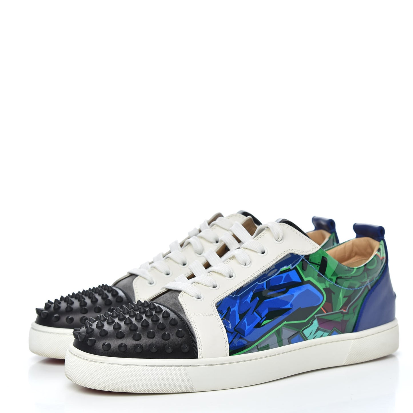 Calfskin Patent Mens Louis Junior Spikes Orlato Flat Sneakers 46.5 Version Multi