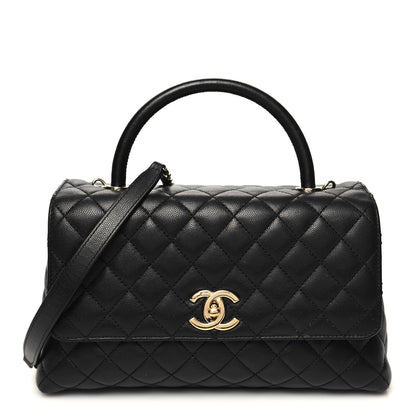 Chanel Caviar Quilted Small Coco Handle Flap Black 1 of 12