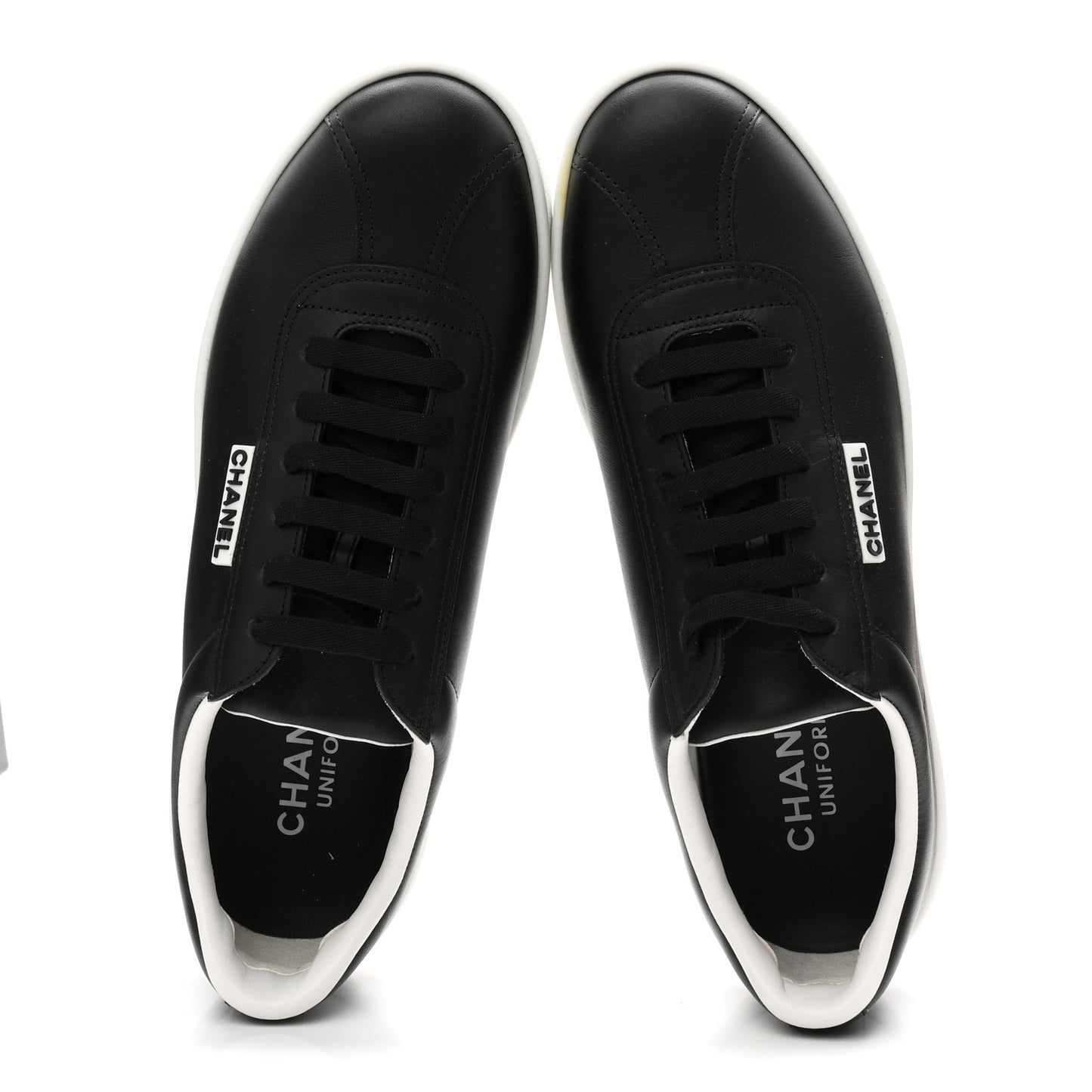 Calfskin CC Womens Sneakers 40 Black