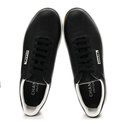Chanel Calfskin CC Womens Sneakers 40 Black 2 of 9