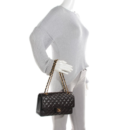 Chanel Caviar Quilted Medium Double Flap Dark Brown 2 of 8