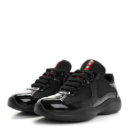 Prada Patent America's Cup Patchwork Sneakers 36 Black 4 of 12