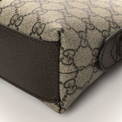 Gucci GG Supreme Monogram Textured Dollar Calfskin Web Small Ophidia Dome Shoulder Bag Beige Ebony New Acero 11 of 11