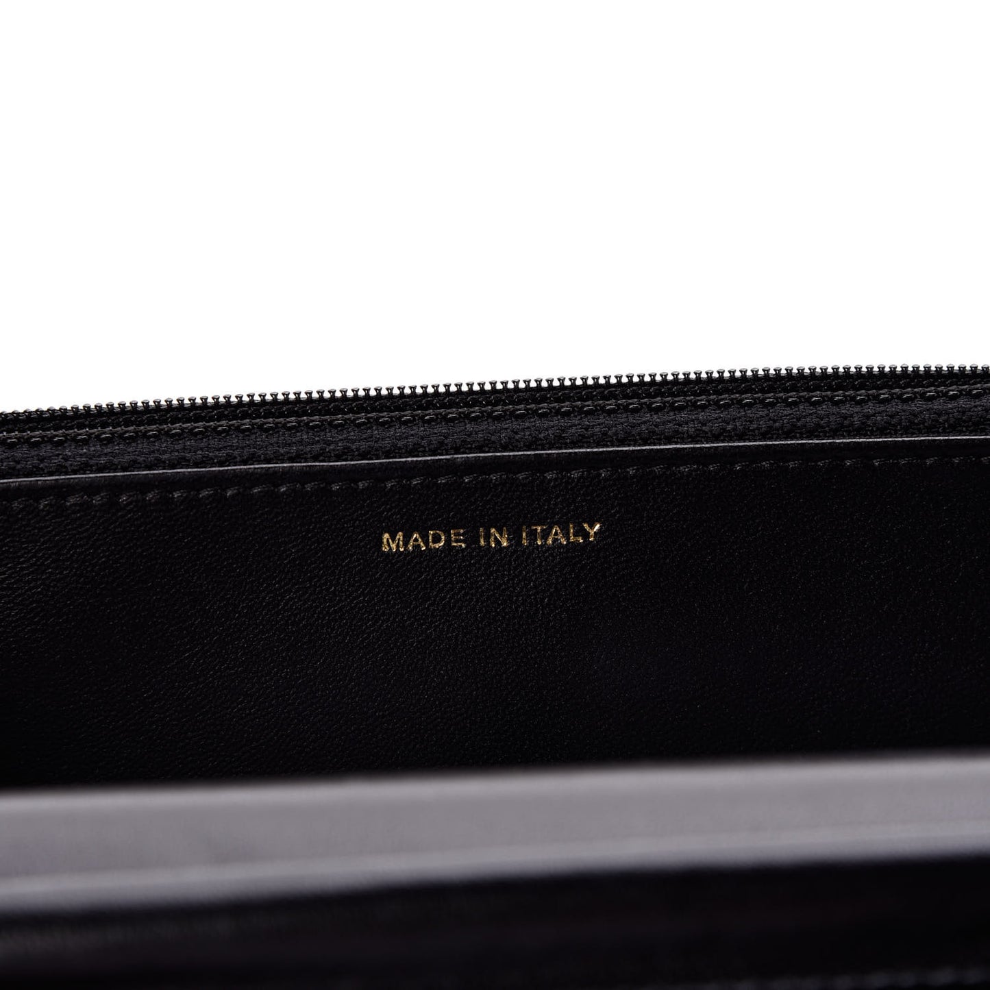 Lambskin Quilted Chain Around Wallet On Chain WOC Black