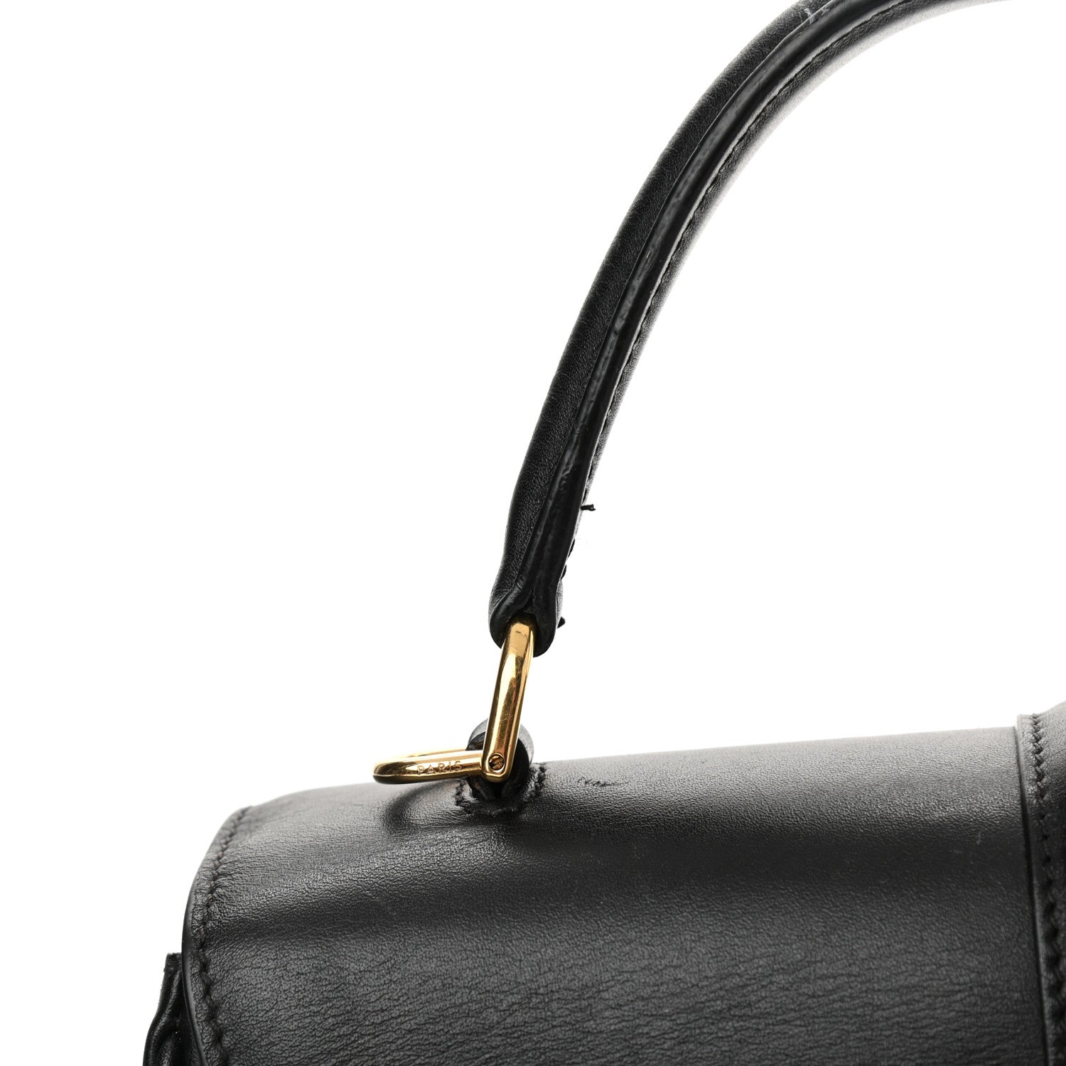 Celine Satinated Calfskin Small 16 Top Handle Bag Black 16 of 16