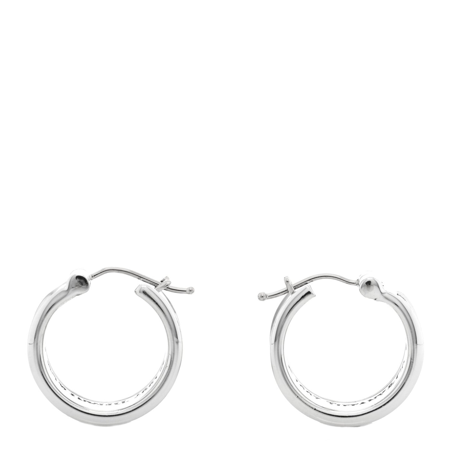 Sterling Silver Wide 1837 Hoop Earrings