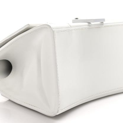 Balenciaga Shiny Box Calfskin Tonal B Small Hourglass Top Handle Bag White 9 of 11