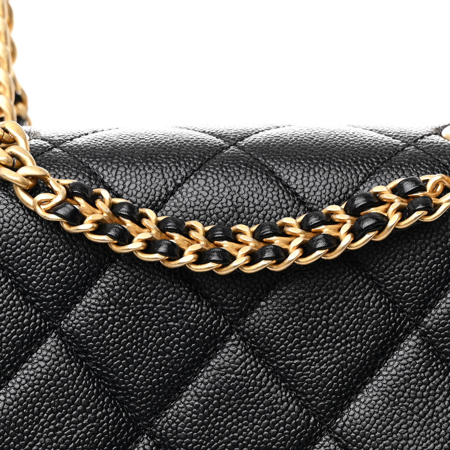 Chanel Shiny Caviar Quilted Chain Melody Backpack Black 8 of 11