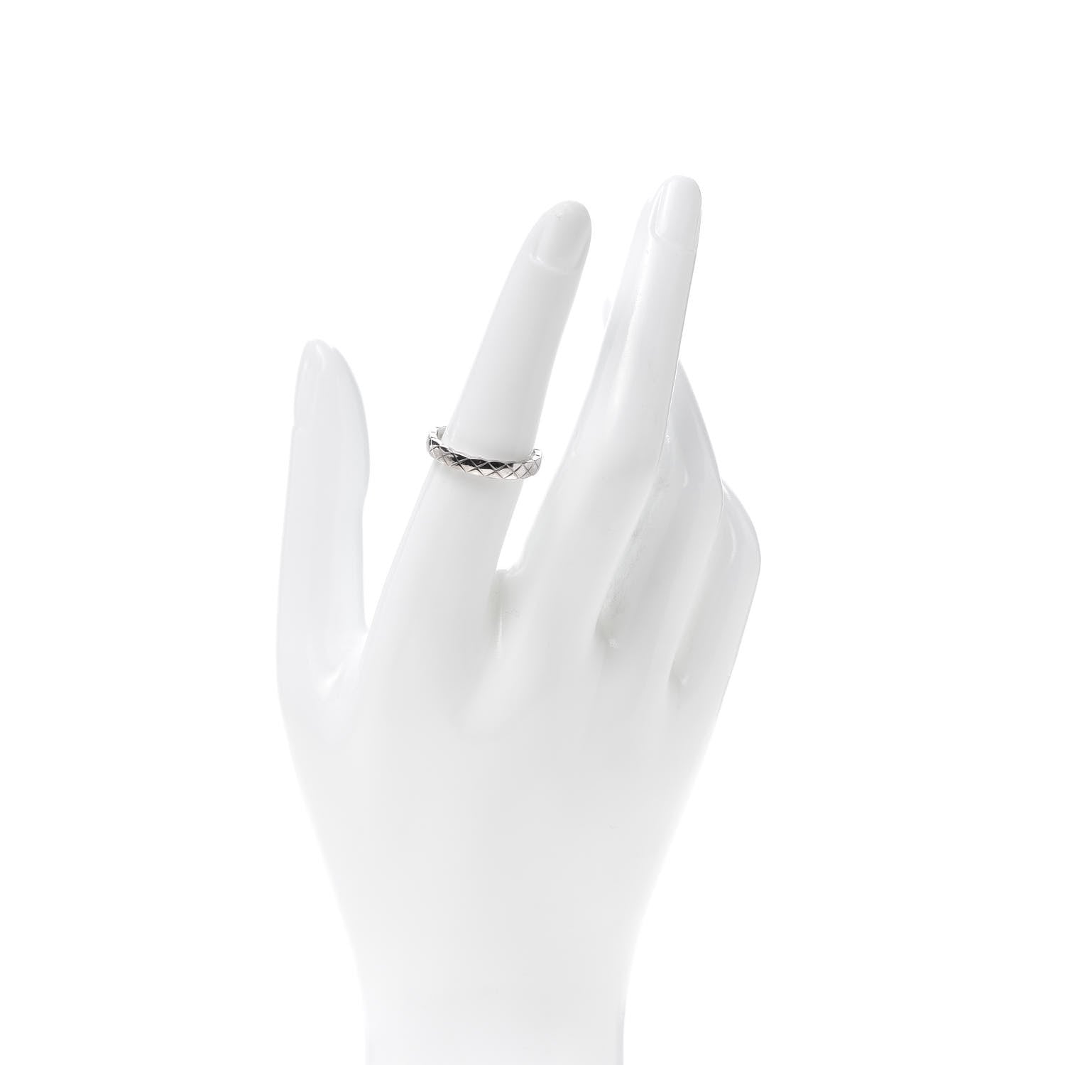 Chanel 18K White Gold Mini Coco Crush Ring 54 6.75 2 of 5