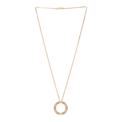 Cartier 18K Yellow Gold Diamond LOVE Paved Necklace 3 of 6
