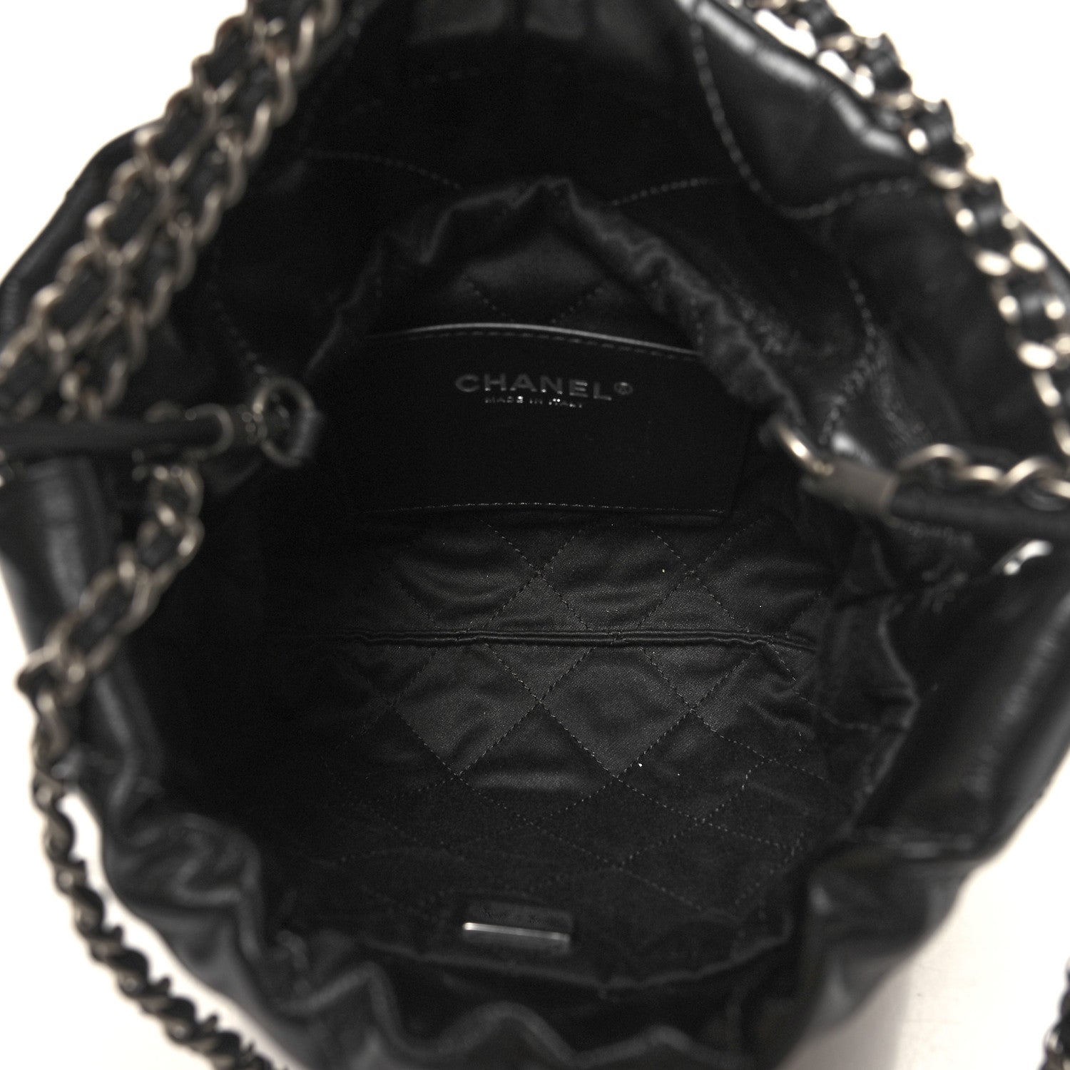 Chanel Metallic Shaded Calfskin Quilted Mini Chanel 22 Black Silver 5 of 11