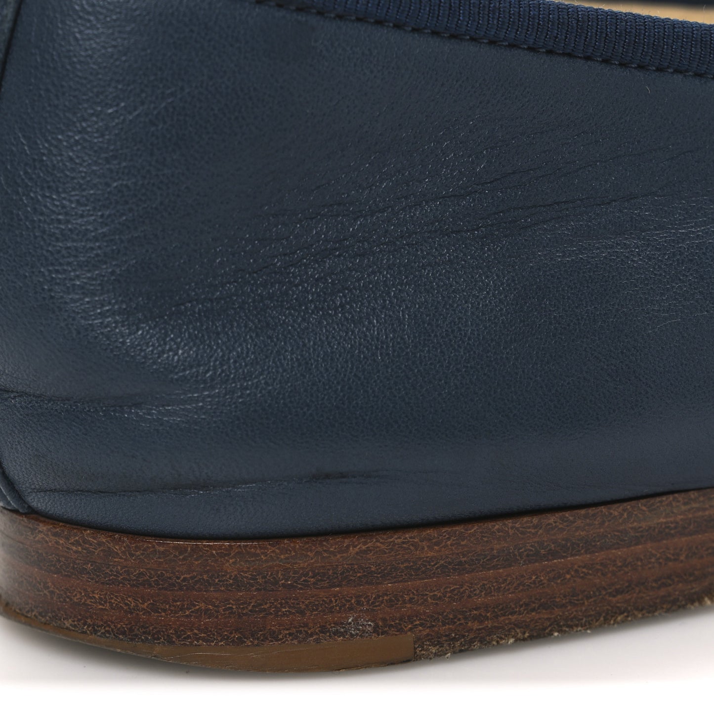 Lambskin CC Cap Toe Ballerina Flats 39 Blue