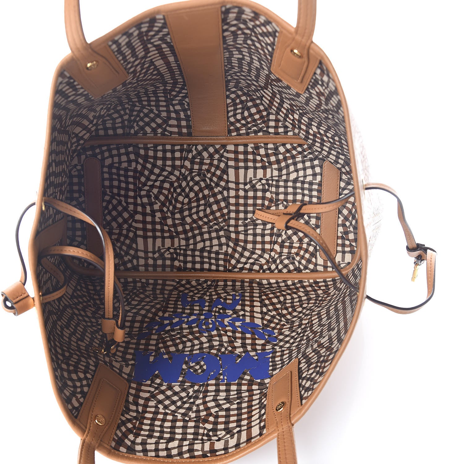 MCM Visetos Medium Liz Reversible Shopper Tote Cognac 14 of 15