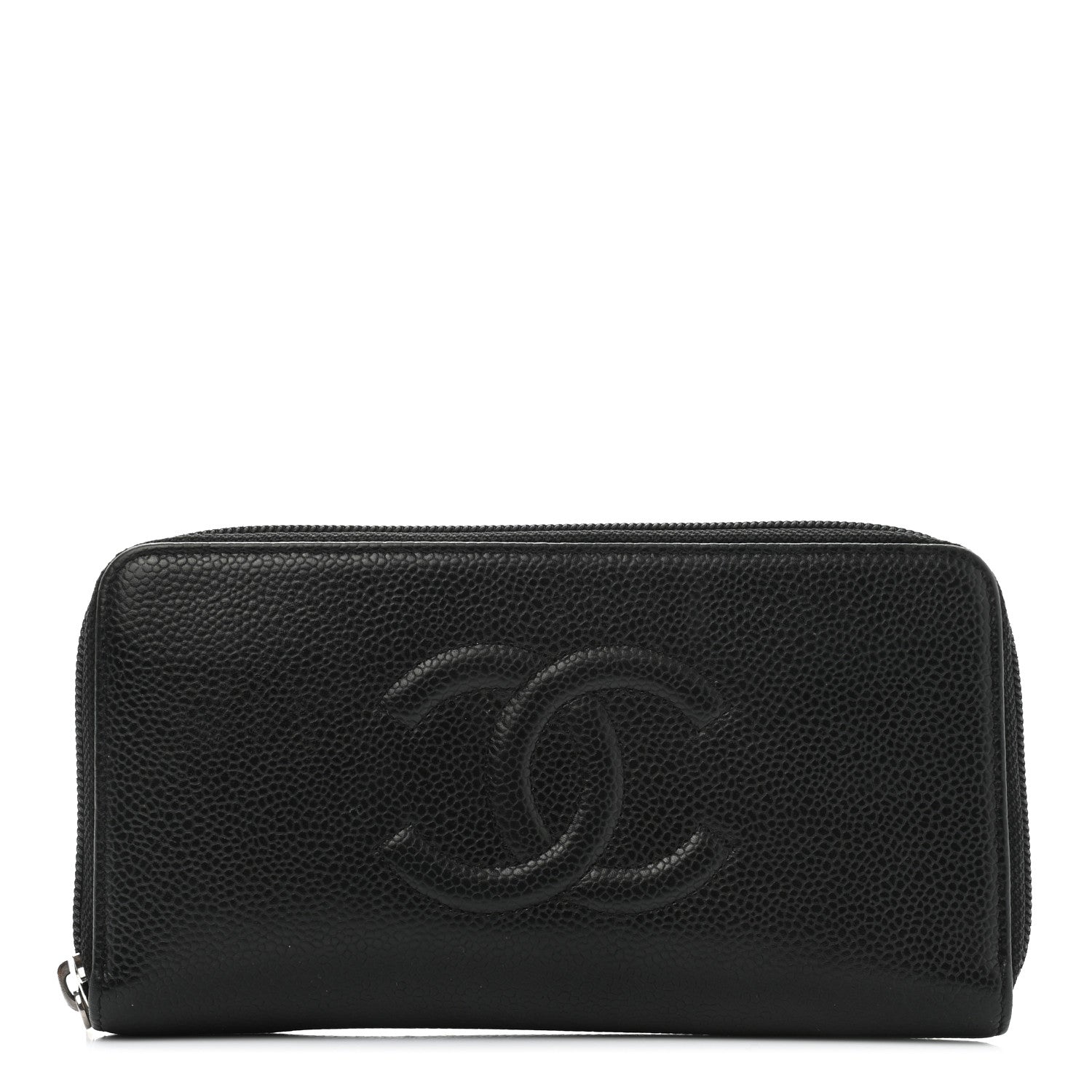 Chanel Caviar Large Timeless CC Zip Around Wallet Black 1 of 9