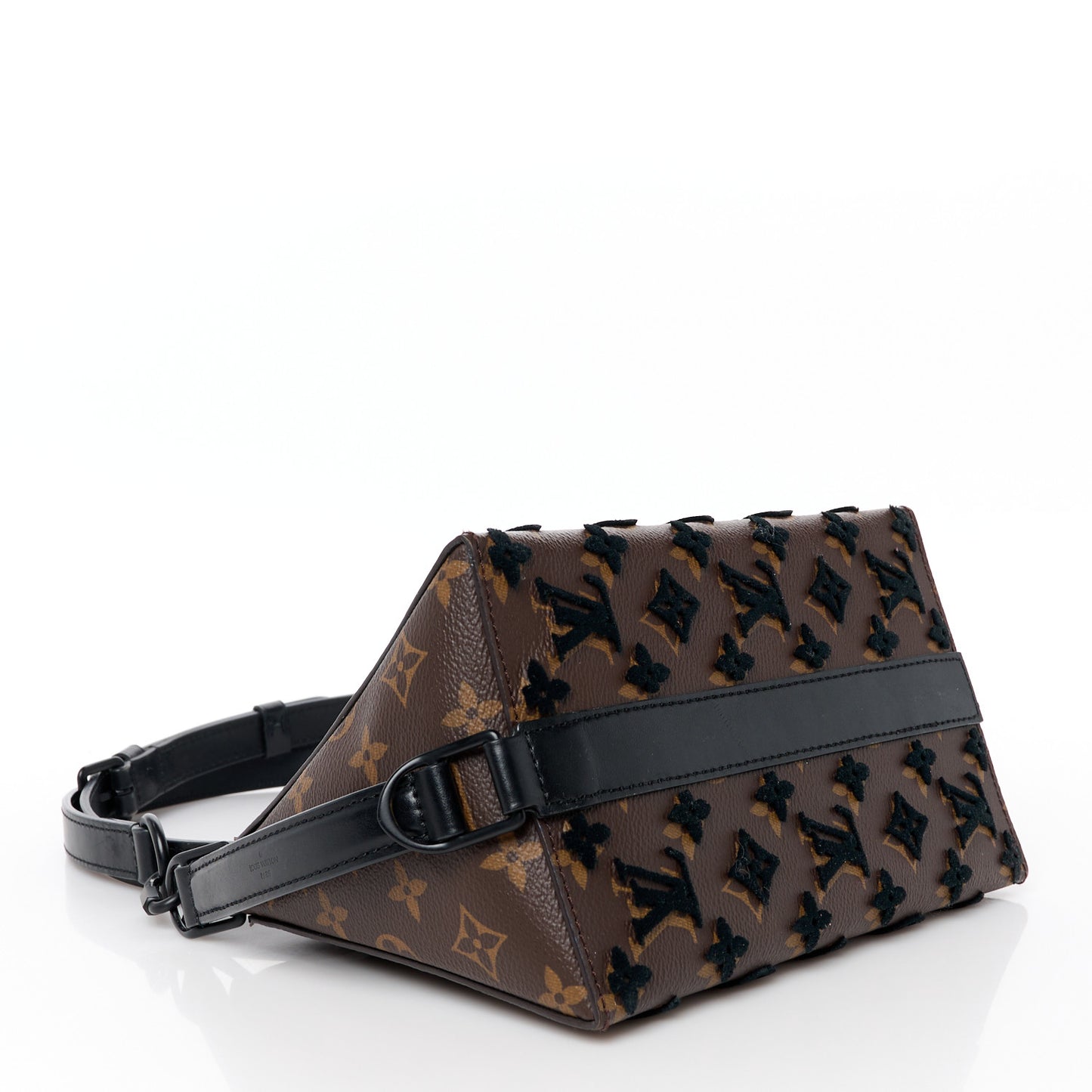 Monogram Tuffetage Triangle Messenger Black