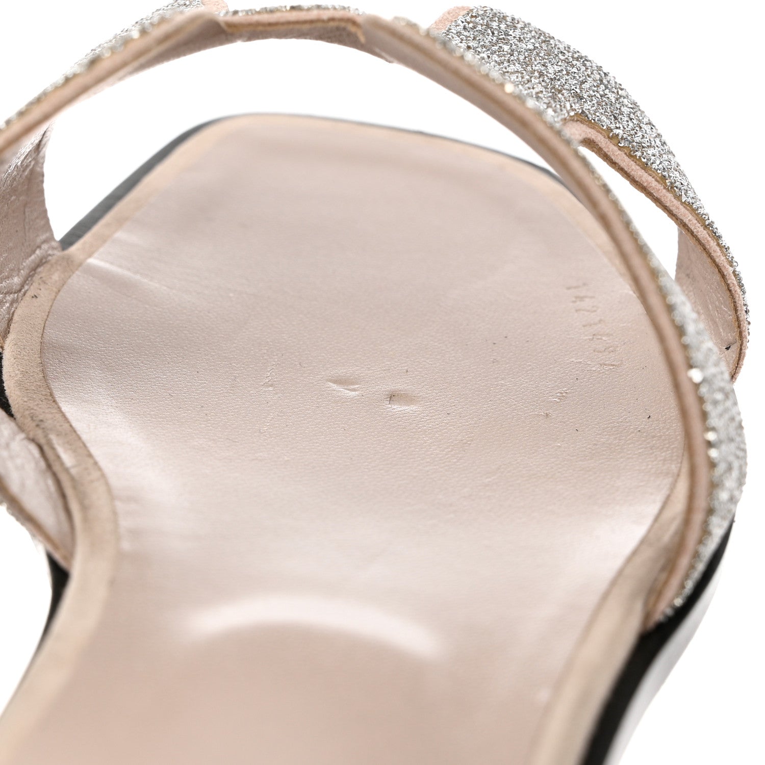 Hermes Suede Goatskin Crystal Powder Oran Sandals 39.5 10 of 11