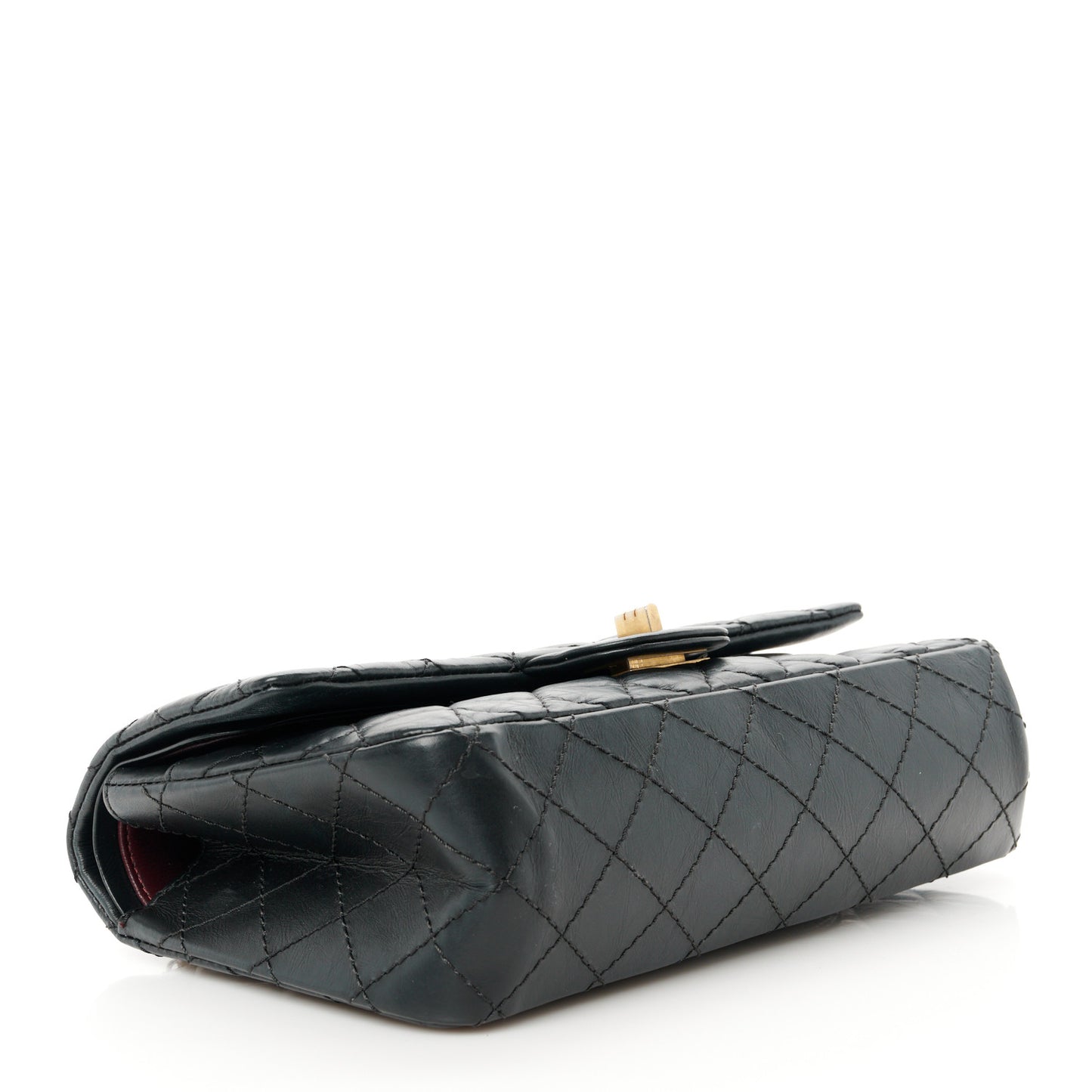 Aged Calfskin Quilted 2.55 Reissue 225 Flap Black