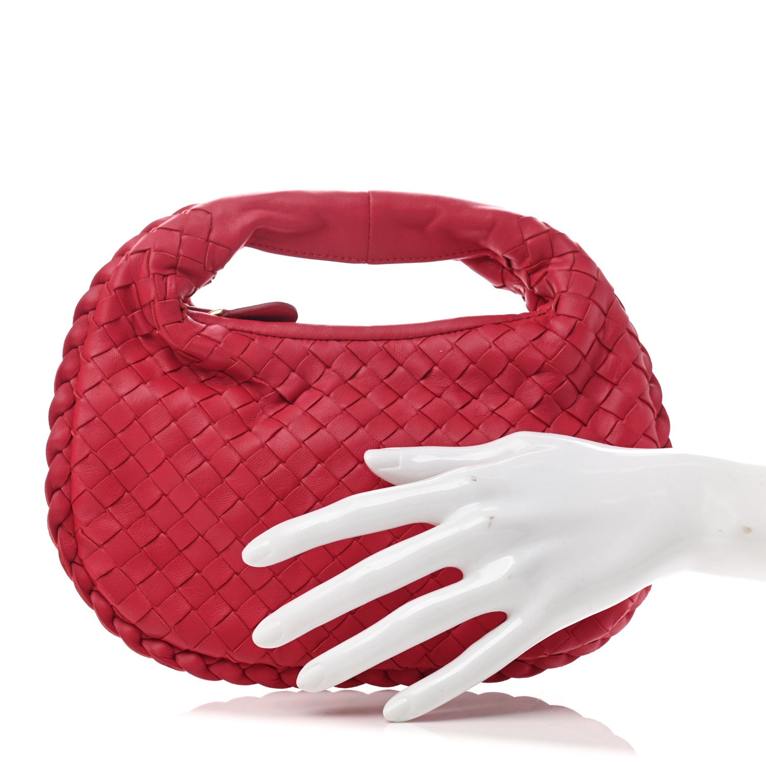 Bottega Veneta Nappa Intrecciato Mini Veneta Hobo Fuchsia 2 of 8