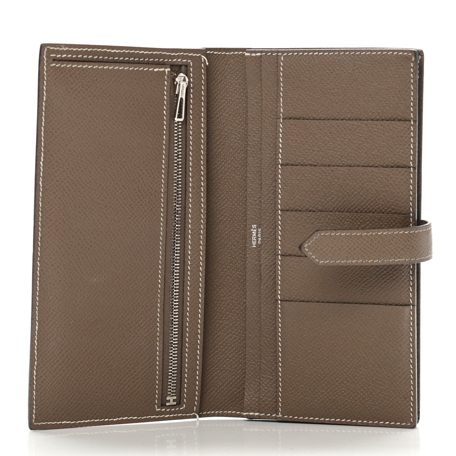 Hermes Epsom Bearn Gusset Wallet Etoupe 5 of 12