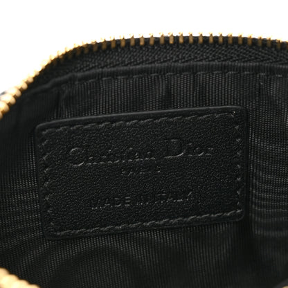 Christian Dior Lambskin Cannage Lady Dior Zipped Key Case Black 6 of 6