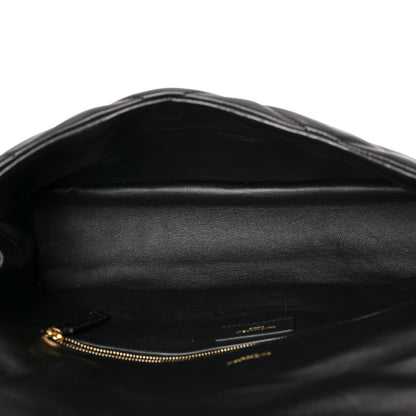 Saint Laurent Lambskin Quilted Sade Puffer Envelope Clutch Black 6 of 9