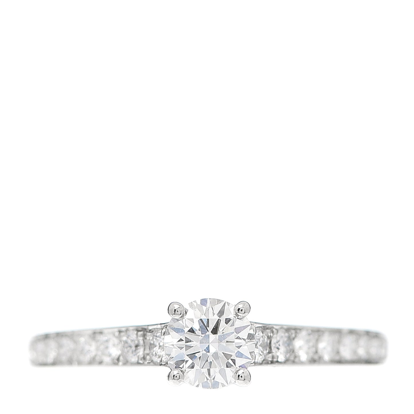 Platinum Diamond .32ct Romance Solitaire Ring 49 4.75