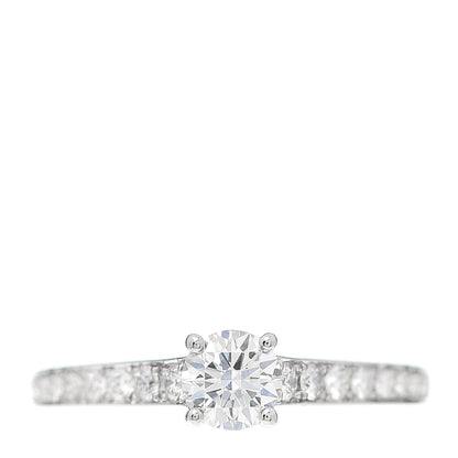 Van Cleef & Arpels Platinum Diamond .32ct Romance Solitaire Ring 49 4.75 1 of 8