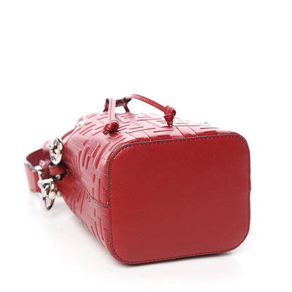 Fendi Vitello Liberty F is Fendi FF 1974 Embossed Mini Mon Tresor Bucket Bag Fragola 3 of 10