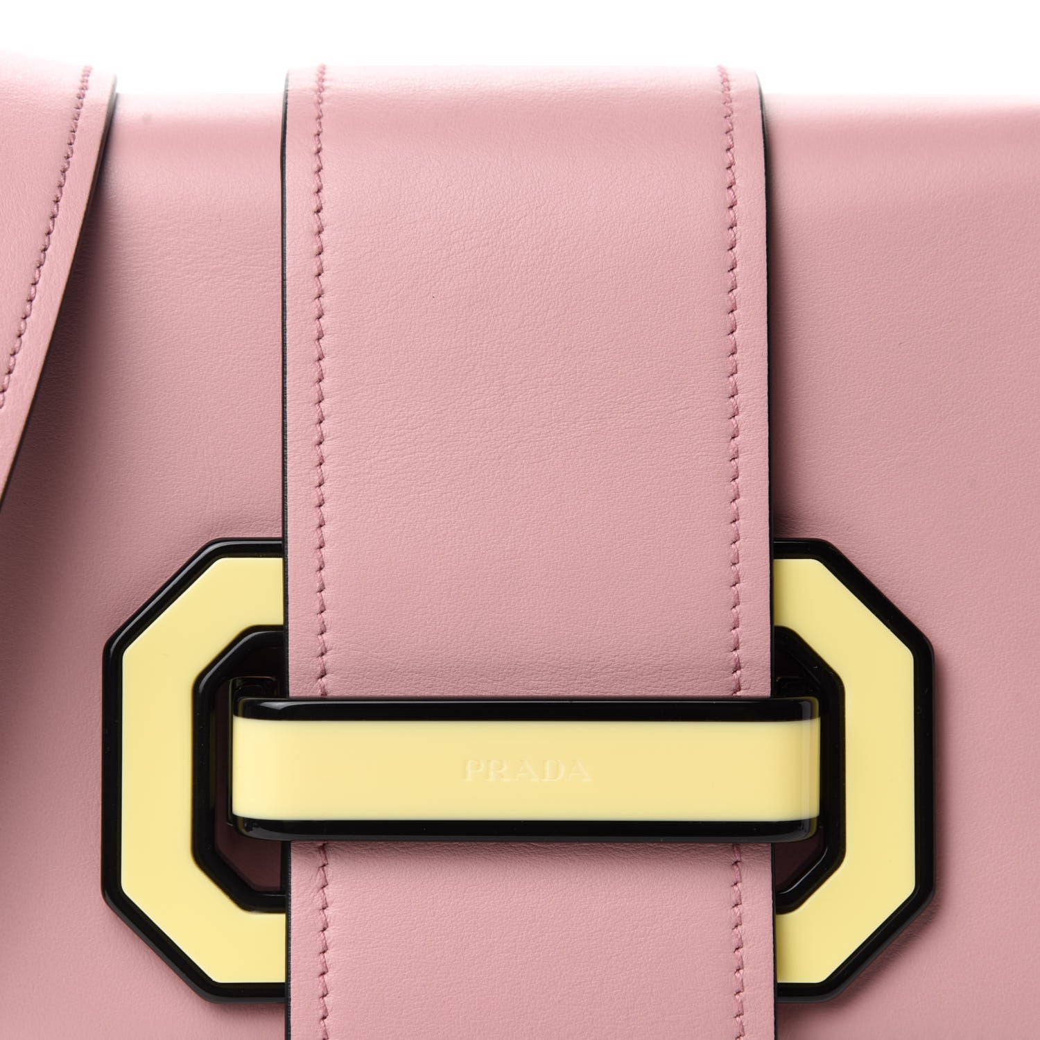 Prada City Calf Plex Ribbon Bag Pesco Giallo 9 of 9
