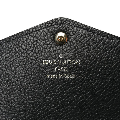 Louis Vuitton Monogram Empreinte Giant Sarah Wallet Black Beige 7 of 8