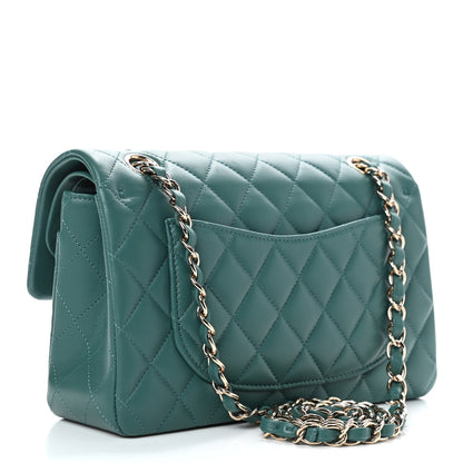 Chanel Lambskin Quilted Small Double Flap Green 3 of 9