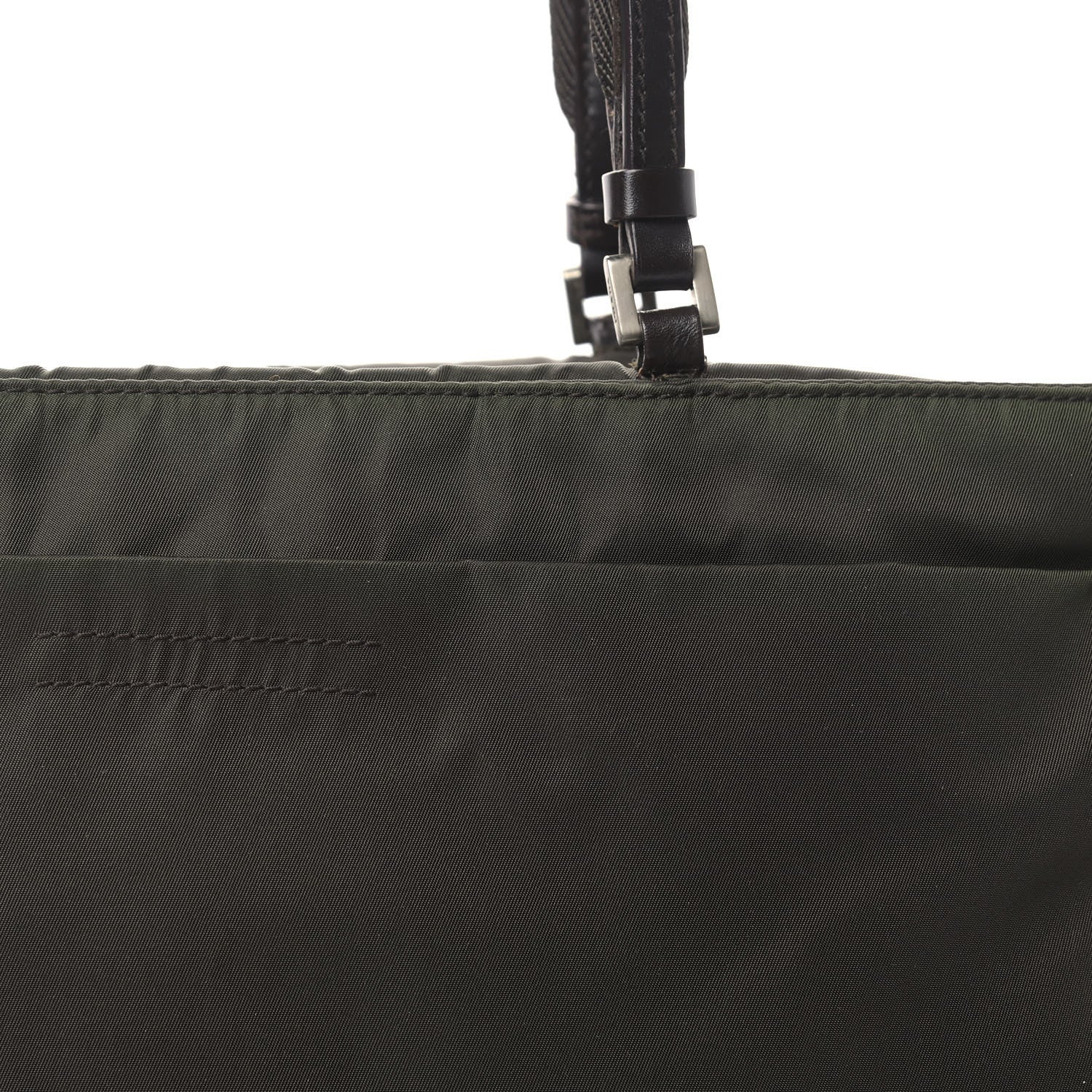Prada Tessuto Nylon Soft Calfskin Shopping Tote Ebano 10 of 10
