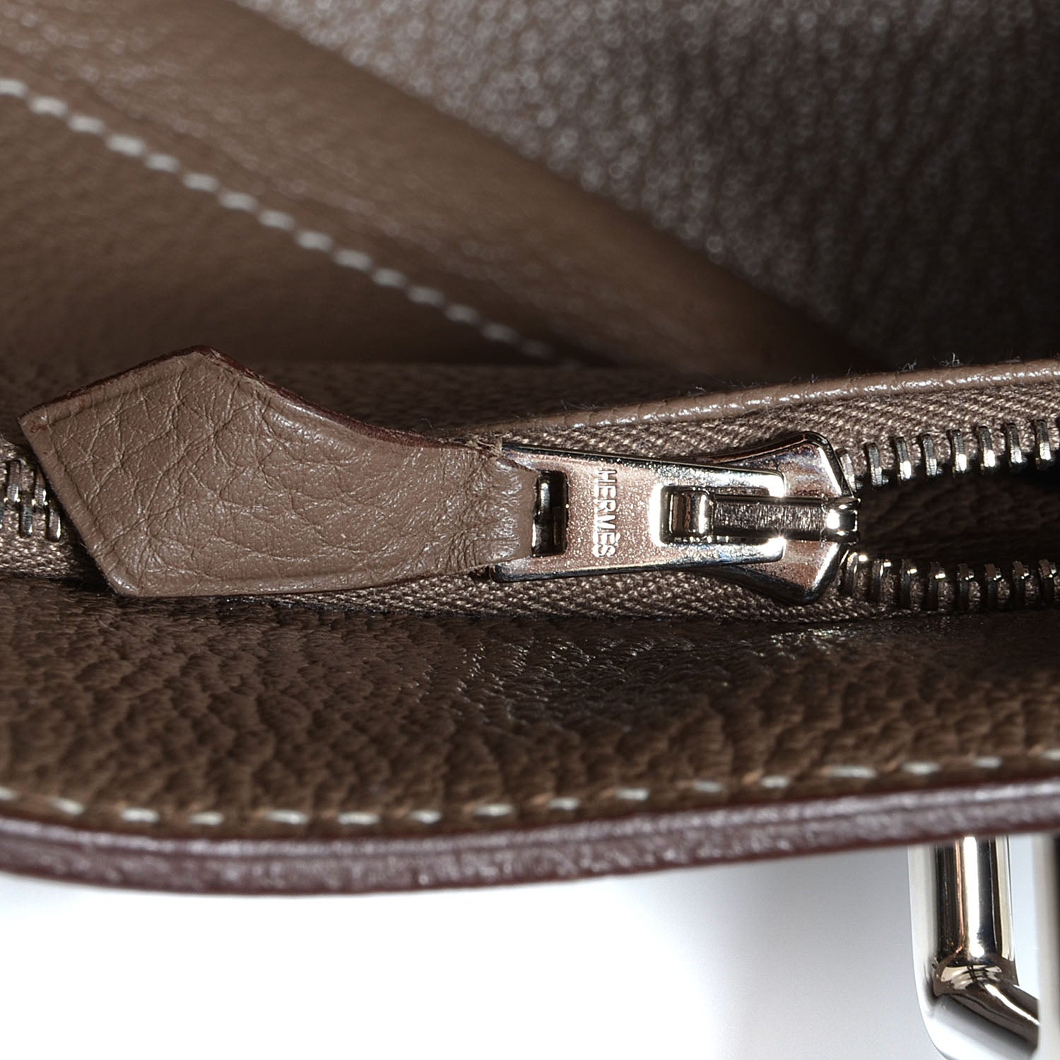 Hermes Taurillon Clemence Jypsiere 34 Etoupe 10 of 20