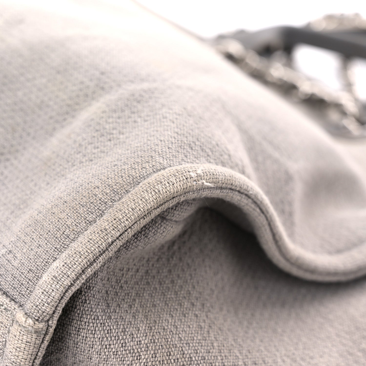 Chanel Canvas Extra Large Deauville Tote Grey 8 of 25