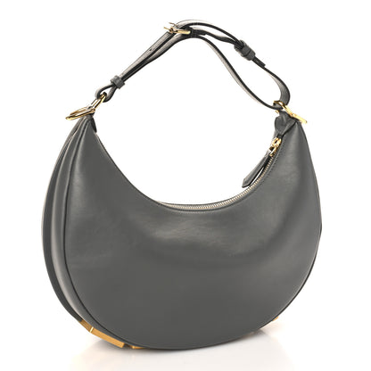 Fendi Vitello Grace Matte Small Fendigraphy Hobo Bag Anthracite 3 of 9