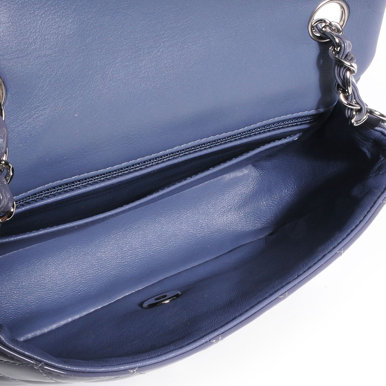 Chanel Patent Quilted Mini Flap Lavender 5 of 10