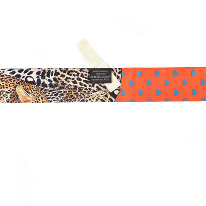 Hermes Silk Jungle Love Love Twilly Orange Bleu Brun 2 of 4